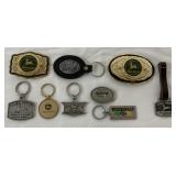 (9) John Deere pcs-Buckle/Keychain/Fob/Clip