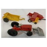 Britains NH Hay Baler, Tootsietoy tractor and