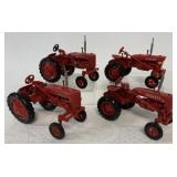 (4) 1/16 IH Farmall Tractors AV/100/140/A