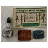 4 pcs-Adv.Tins/AC RPM Gauge/Myers Pump Ad