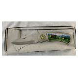 Jumbo folding knife in box w/ tractors