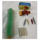 Matchbox Combine w/ box plus farm toy parts