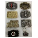 Case & IH belt buckles and keychain