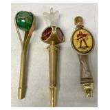 (3) Budweiser/Anheuser/Faust Tap Handles
