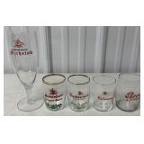 5 Anheuser Busch glasses