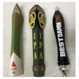 (3) Bass/Ballantine/Best Dam Root Beer Tap Handles