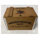 Anheuser Busch mini crate w/ notepaper + pencil