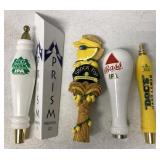 5 assorted beer tap handles