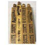 4 South County wood tap handles