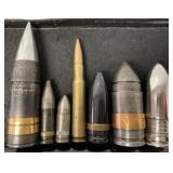 lot of projectiles and empty bullet casing