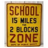 Heavy Metal School Zone Street Sign