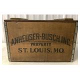 Budweiser  Anheuser Busch wood crate