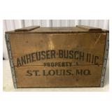 Budweiser Anheuser Busch wood crate