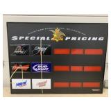 Anheuser Busch digital pricing display