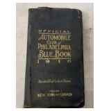 1916 Official Philly Automobile Club Blue Book