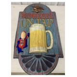 Bud Man Budweiser on Tap sign