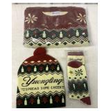 (3) Holiday Yuengling Sweater/Beanie/Socks
