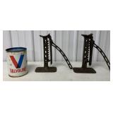 (3) pcs- Vintage Bumper Jacks/Valvoline Can