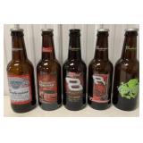 5 large Budweiser bottles