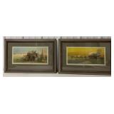 2 Anheuser Busch framed art prints