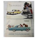 (2) 1954 & 1959 Fords & Thunderbird Brochures