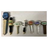 7 assorted beer tap handles