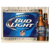 NFL Bud Light tin advertising sign