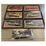 (7) Cardboard Ford & Chevy Wall Hangings