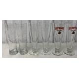 6 Anheuser beer glasses