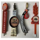 4 assorted beer tap handles
