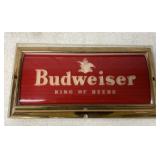 Plastic Budweiser King of Beers Light Up Sign