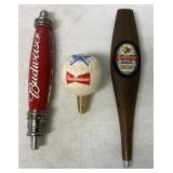 (3) Budweiser Beer Tap Handles