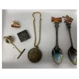 Anheuser Busch collector spoons & jewelry