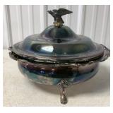 Roger Bros. Reflection dish with eagle finial