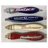 (4) Budweiser/Bud Light/Bud Ice Tap Handles