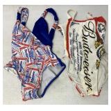 (2) Budweiser Womens Swimsuits