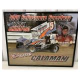 Framed Dave Calaman Bud Light Racing Poster
