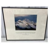 Busch & Busch Light Framed Mountain Picture