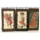 3 Anheuser Busch Budweiser Girl art pieces