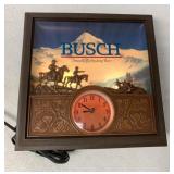 Busch Western Theme lighted wall clock