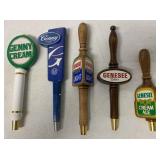 5 Genesee beer tap handles