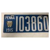 PA 1915 license plate 103860