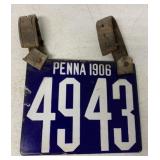 PA 1906 license plate 4943