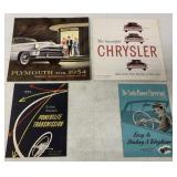 (4) DeSoto/Chrysler/Plymouth Car Brochures