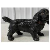 black cast iron cocker spaniel doorstop