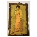 hand made Budweiser Girl art