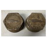 2 Apperson Brothers automobile grease hubs