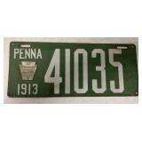 PA 1913 license plate 41035