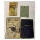 4 pamphlets and automobile related books