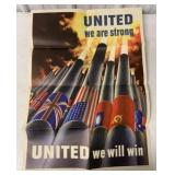 UNITED we are strong UNITED we will win poster